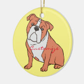 Bulldog-Rasse Thunder_Cove Keramik Ornament (Links)