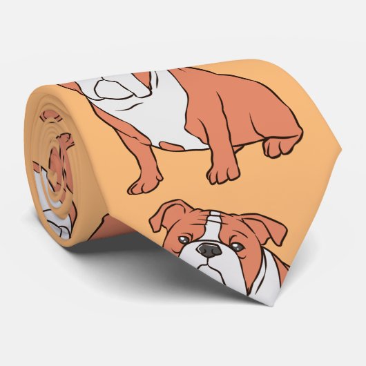 Bulldog-Rasse Thunder_Cove Krawatte (Gerollt)