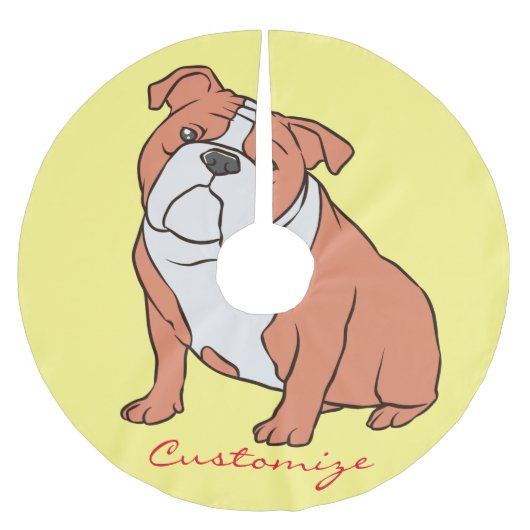 Bulldog-Rasse Thunder_Cove Polyester Weihnachtsbaumdecke (Vorderseite)