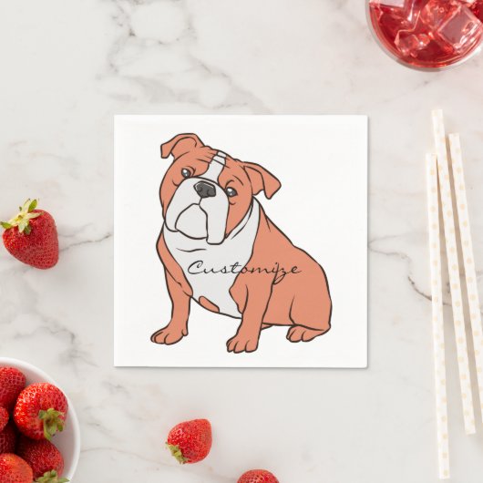 Bulldog-Rasse Thunder_Cove Serviette (Beispiel)