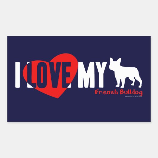 Bulldog Rechteckiger Aufkleber (Vorderseite)