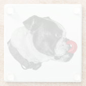 Bulldog Red Accent Coaster Glasuntersetzer (Rückseite)