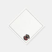 Bulldog Red & Black Kleidung Serviette (Ecke)