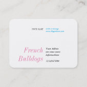 Bulldog Red Visitenkarte (Rückseite)