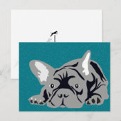 Bulldog rein postkarte (Vorne/Hinten)