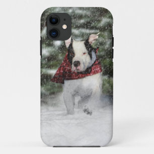 Bulldog Rescue Pup Dashing durch den Schnee Case-Mate iPhone Hülle