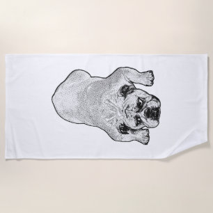 Bulldog Rest Sun Handtuch