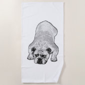 Bulldog Rest Sun Handtuch (Vorderseite)