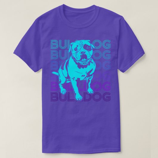 Bulldog Retro-Geschenk T-Shirt (Design vorne)