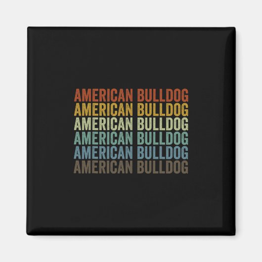 Bulldog Retro Magnet (Vorne)