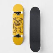 Bulldog Retro Skateboard (Vorderseite)