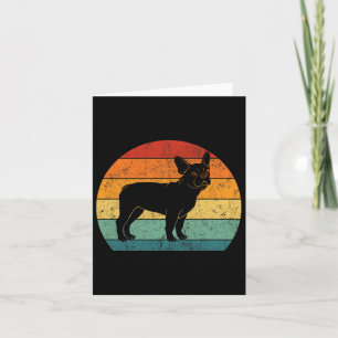 Bulldog Retro Vintag 60er 70er Fun Frenchie Lieben Karte
