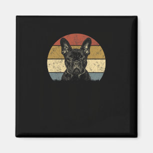 Bulldog Retro Vintag 60er 70er Fun Frenchie Lieben Magnet
