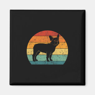 Bulldog Retro Vintage 60er 70er Jahre Spaß Frenchi Magnet