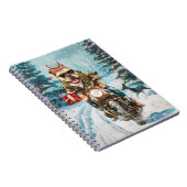 Bulldog Riding Motorrad Weihnachten Notizblock (Rechte Seite)