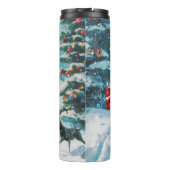 Bulldog Riding Motorrad Weihnachten Thermosbecher (Rückseite)