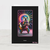 Bulldog Rock Star Card Karte (Rückseite)