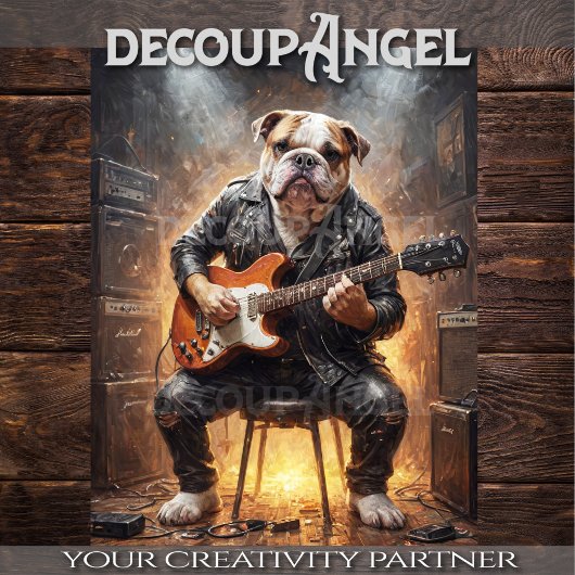 Bulldog Rockstar - Vert. - Entkoppelung - Seidenpapier