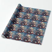 Bulldog Roller Untersetzer Weihnachten Geschenkpapier (Ungerollt)