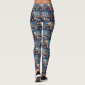 Bulldog Roller Untersetzer Weihnachten Leggings (Rückseite)