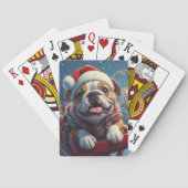 Bulldog Roller Untersetzer Weihnachten Spielkarten (Rückseite)