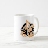 Bulldog-Rose Kaffeetasse (VorderseiteRechts)