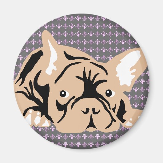 Bulldog-Rose Magnet (Vorne)