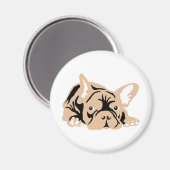 Bulldog-Rose Magnet (Vorderseite/Rückseite)