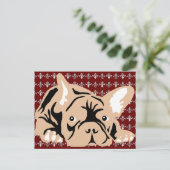 Bulldog-Rose Postkarte (Stehend Vorderseite)