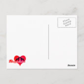 Bulldog-Rose Postkarte (Rückseite)