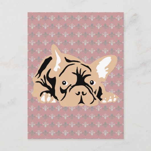 Bulldog-Rose Postkarte (Vorderseite)