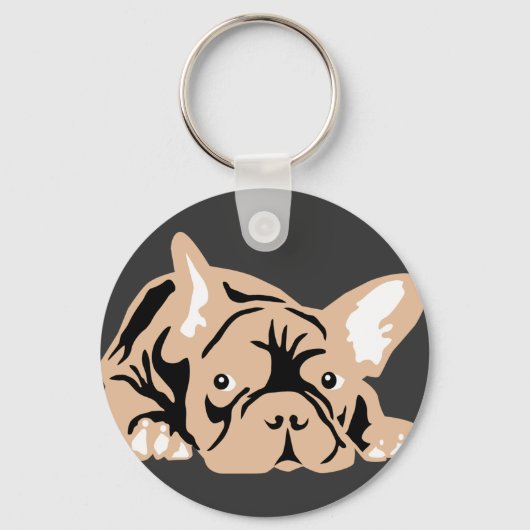 Bulldog-Rose Schlüsselanhänger (Vorderseite)