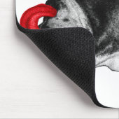 Bulldog-Rot-Akzent-Mauspad Mousepad (Ecke)