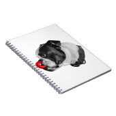 Bulldog-Rot-Akzent-Notizen Notizblock (Rechte Seite)