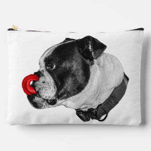 Bulldog-Rot-Akzent-Tasche Zubehörtasche