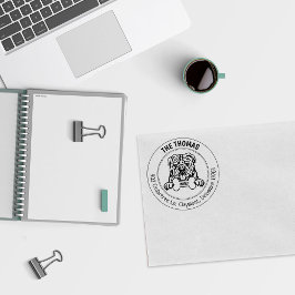 Bulldog-Rücksendeadresse Gummistempel