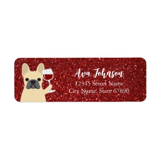 Bulldog-Rücksendeadressen-Aufkleber (Vorne)