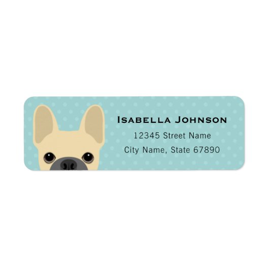 Bulldog-Rücksendeadressen-Aufkleber (Vorne)