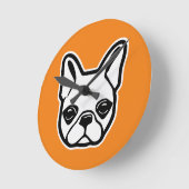 Bulldog Runde Wanduhr (Winkel)