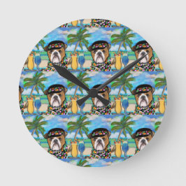 Bulldog Runde Wanduhr