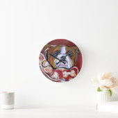 Bulldog Runde Wanduhr (Zuhause)
