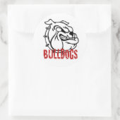 Bulldog Runder Aufkleber (Tasche)