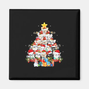 Bulldog Santa Claus Xmas Tree Lights Frohe Weihnac Magnet