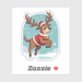 Bulldog Santa Cookies Aufkleber (Blatt)