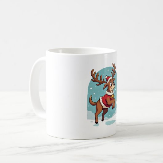 Bulldog Santa Cookies Kaffeetasse (Vorderseite Links)