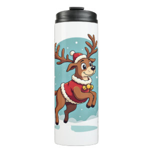 Bulldog Santa Cookies Thermosbecher
