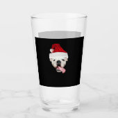 Bulldog Santa Essential T-Shirt Glas (Vorderseite)
