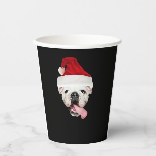 Bulldog Santa Essential T - Shirt Pappbecher (Vorderseite)