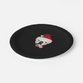 Bulldog Santa Essential T - Shirt Pappteller (Schrägansicht)