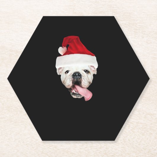 Bulldog Santa Essential T - Shirt Untersetzer (Vorderseite)